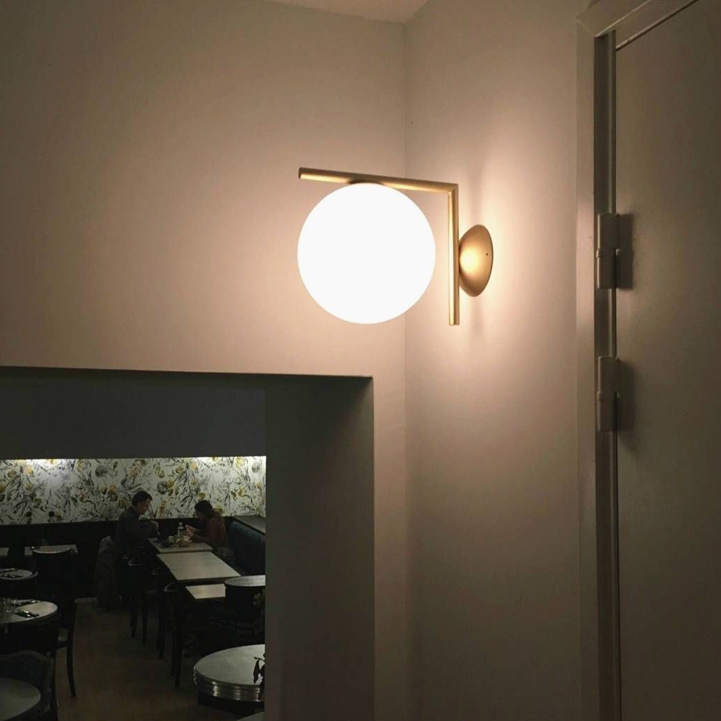 IC Lights Glass Ball Wall Sconce