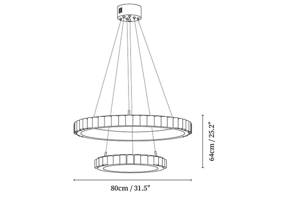 Alabaster Avalon Ring Chandelier