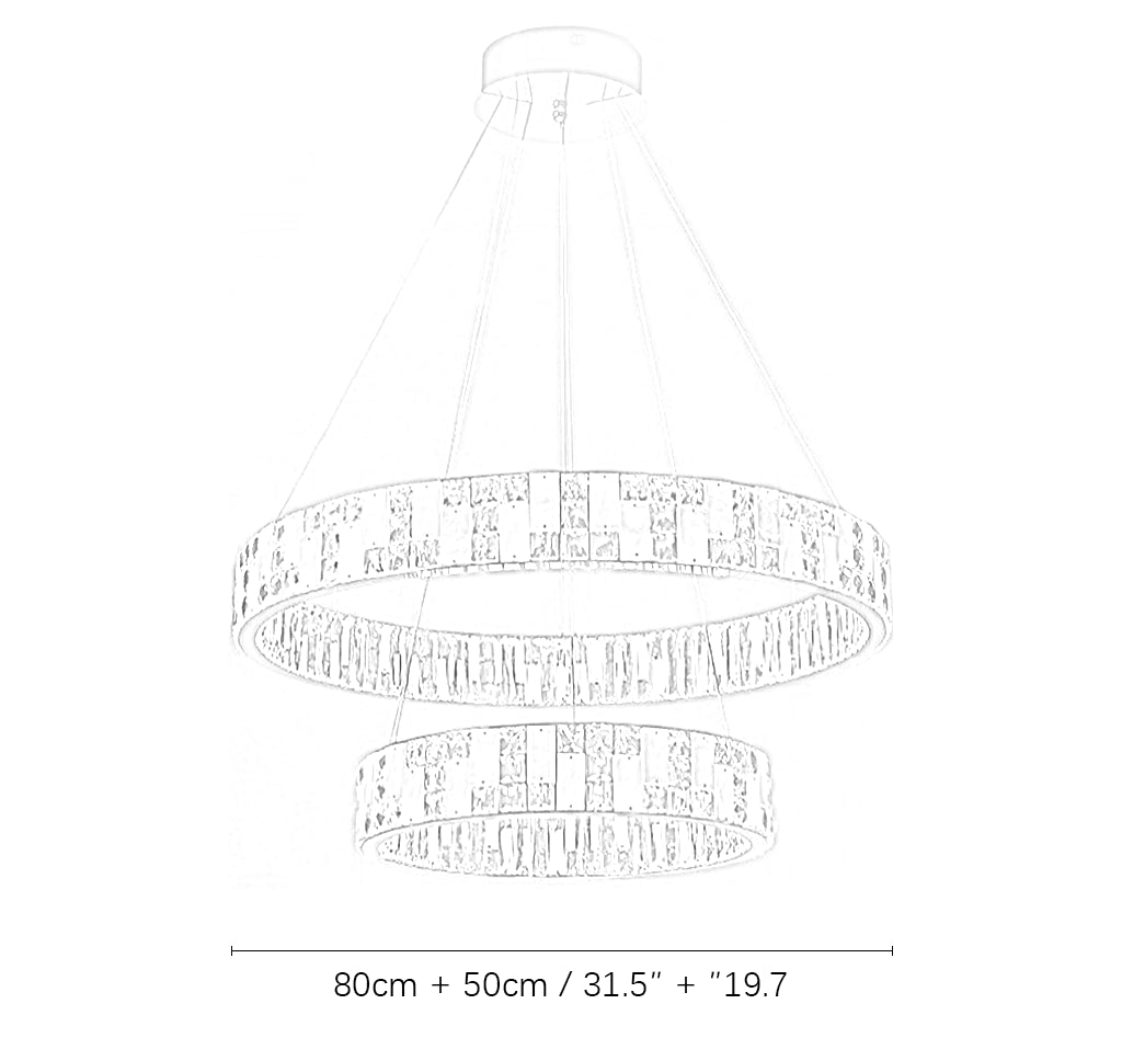 Round Alabaster Crystal Chandelier