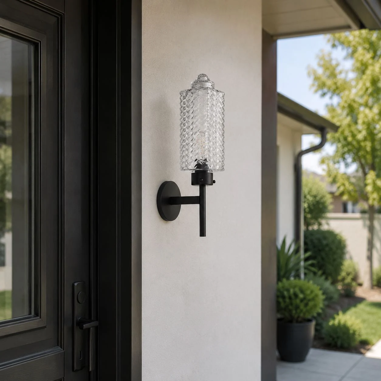 Daylight installation view on exterior wall