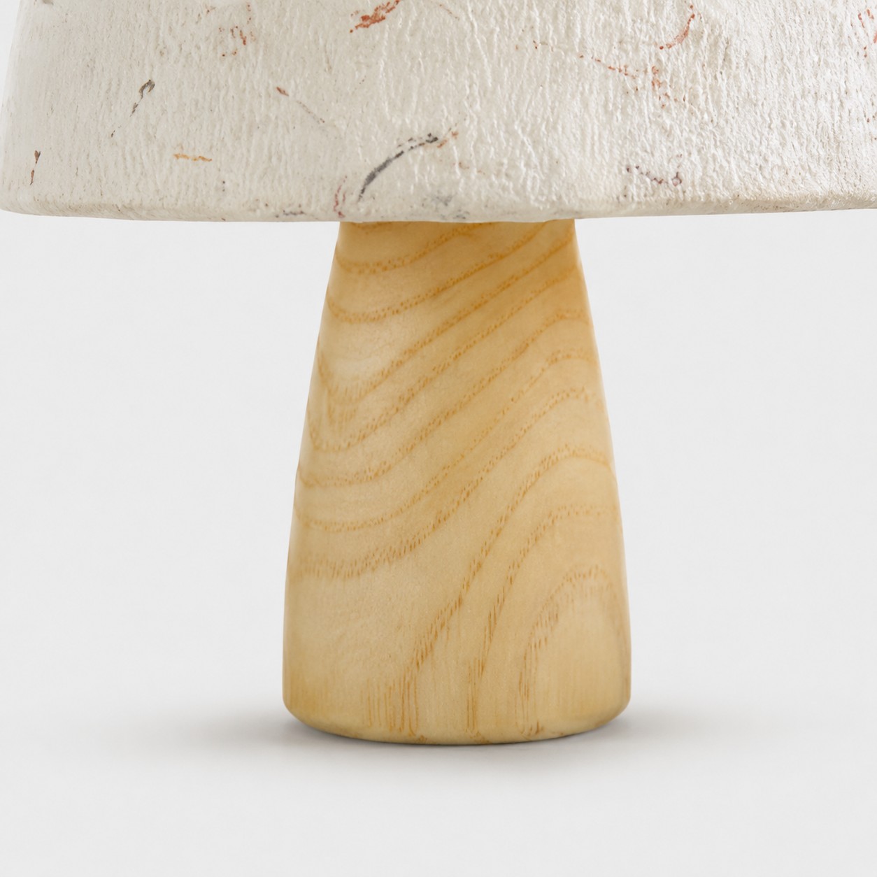 Natural wood base grain close-up